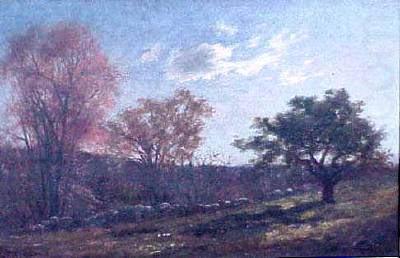 Charles Furneaux Landscape with a Stone Wall, oil painting of Melrose, Massachusetts by Charles Furneaux china oil painting image
